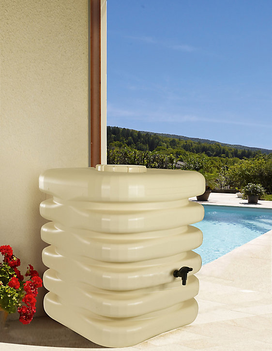 Récupérateur d'eau Belli Cubique beige 1000L