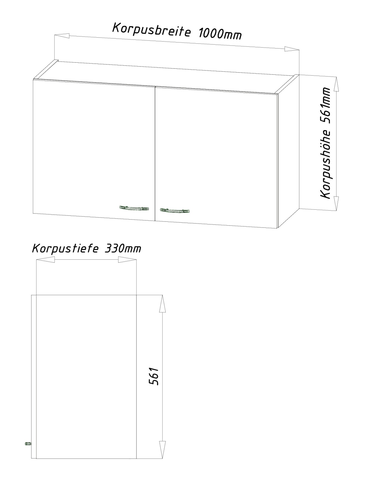 RESPEKTA Miniküche - weiß - mit E-Geräten - 100 cm