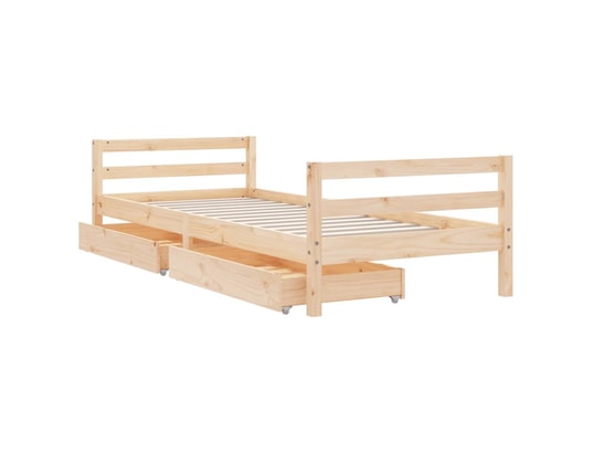 VIDAXL - Lit enfant Lit classique d'enfants et tiroir bois de massif 90x190cm