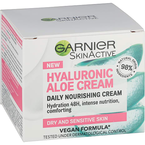 Dagcreme m. hyaluronsyre og aloe vera tør og sensitiv hud