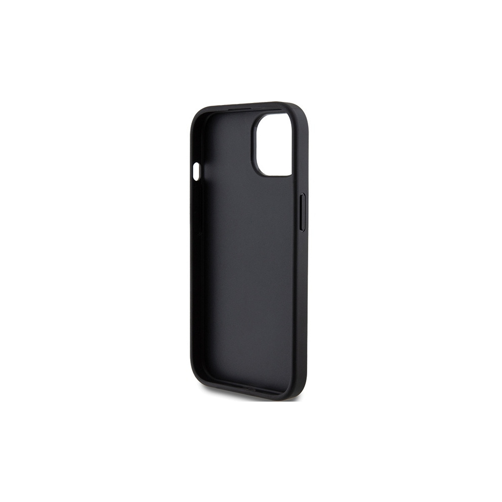 iPhone 15 Hardcase Hülle Big Glitter Script (GUHCP15SHG4SGK) - Schwarz / Transparent