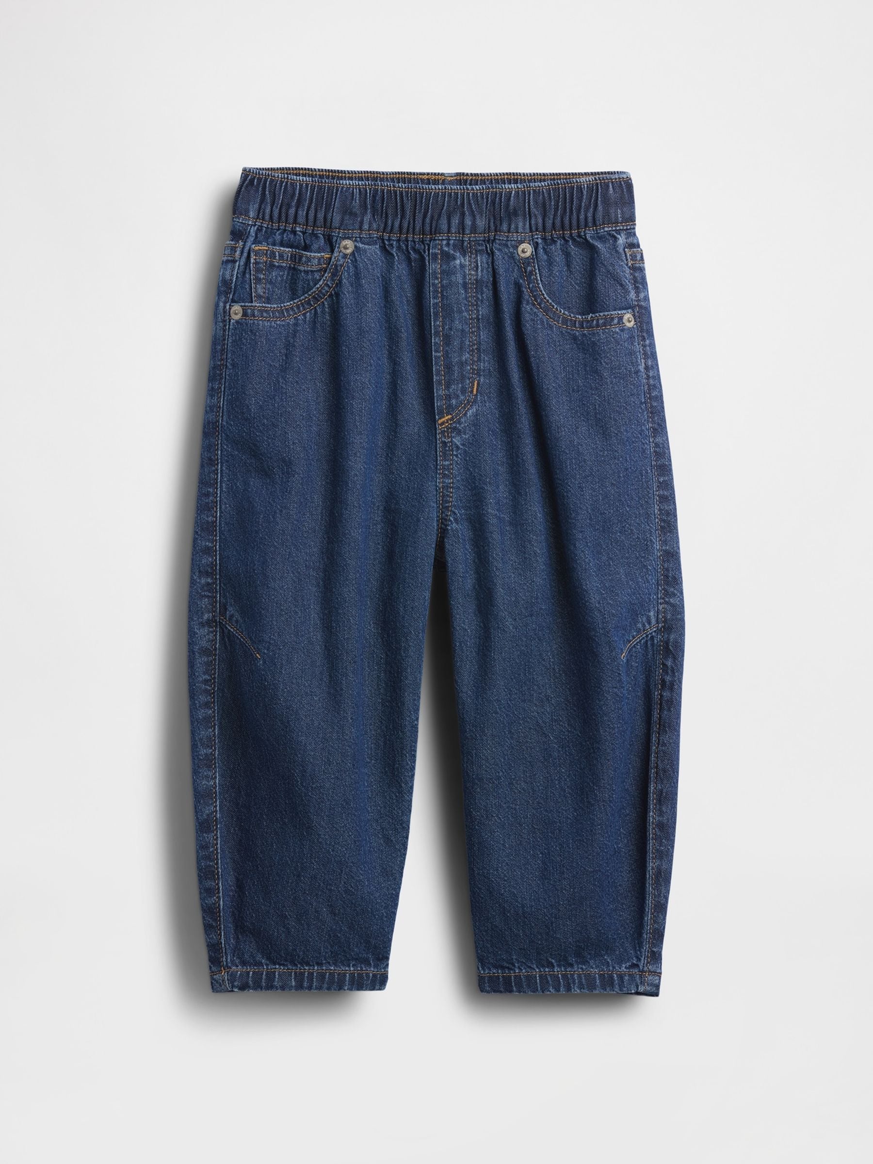 Blauw - Gap pull-on barrel jeans (6mnd-5jr)