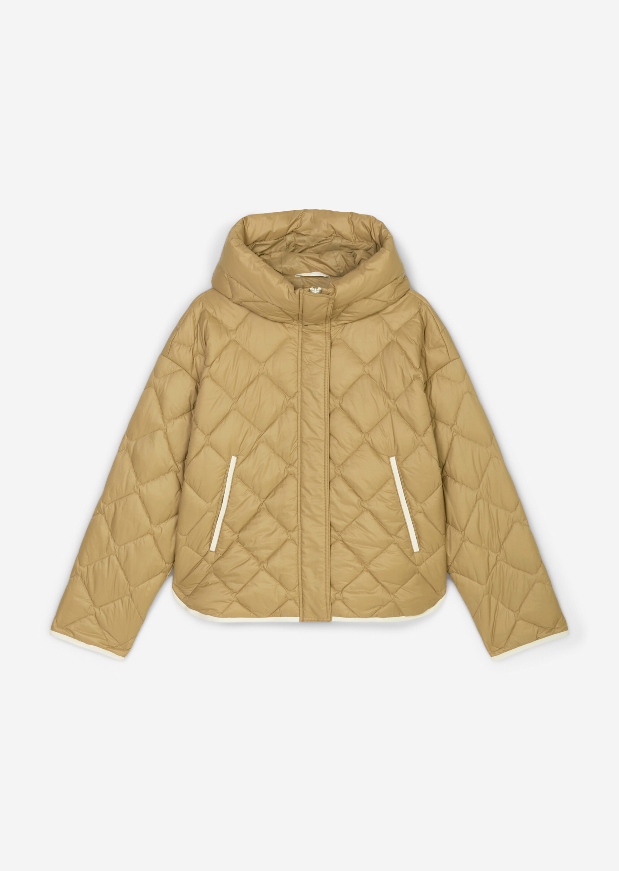 Leichte Kapuzen-Steppjacke regularaus recycelten Materialien