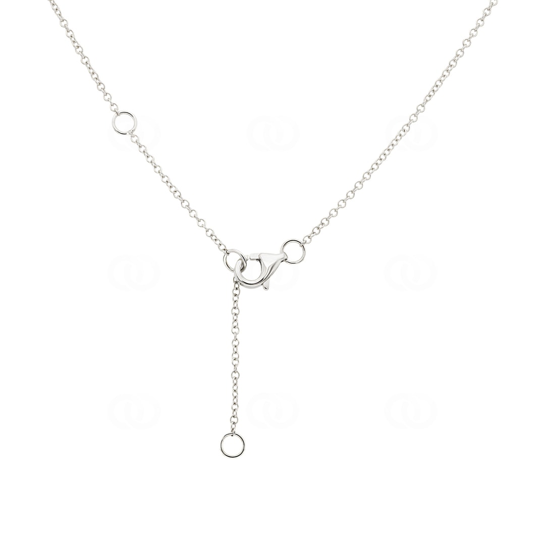Collier mit Kreuzanhänger 750/18 K Weissgold mit Diamanten 0.14 ct H/si