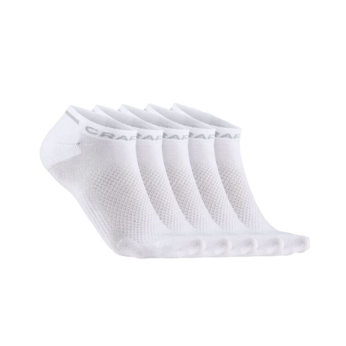 Craft Unisex Strømper Core Dry Shaftless 5-Pack Sock Hvid