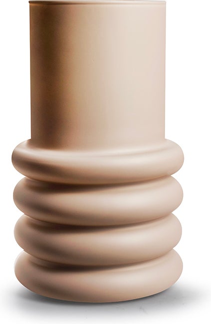 Jodeco vaas Ribster beige D 18 H 30 cm