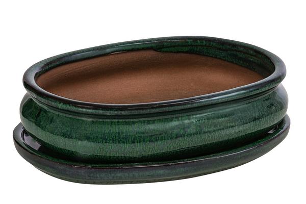 Dehner Keramik-Bonsaischale, oval, ca.