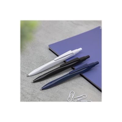 Schneider Reco - Stylo à bille - pointe moyenne - encre noire - corps blanc
