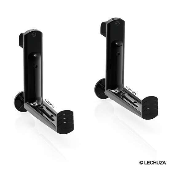 Supports pour balconnière x2 en polypropylène, noir