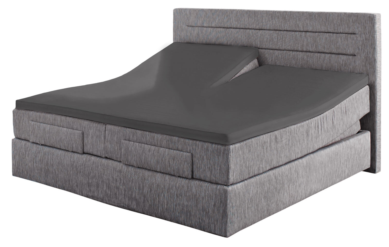 Vario Split-Topper-Spannbetttuch 180/200 x 200/220 cm anthrazit