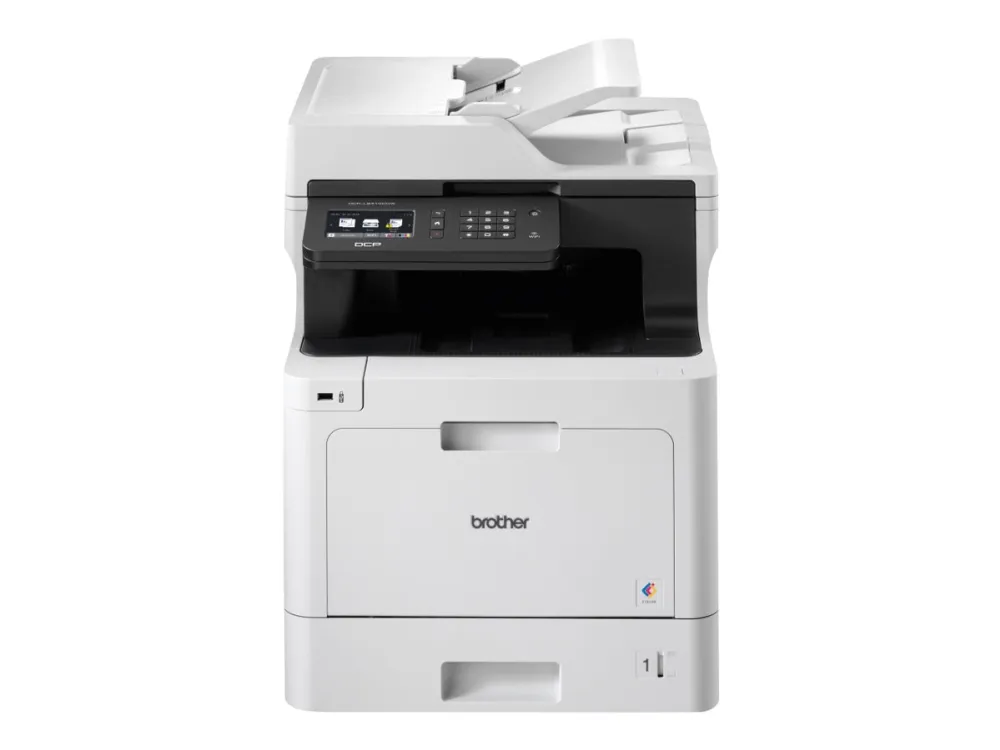 Brother DCP-L8410CDW - Multifunktionsprinter - farve - laser - 215.9 x 355.6 mm (original) - A4/Legal (medie) - op til 31 spm (kopiering) - op til 31 spm (udskriver) - 300 ark - USB 2.0, Gigabit LAN, Wi-Fi(n), USB vært
