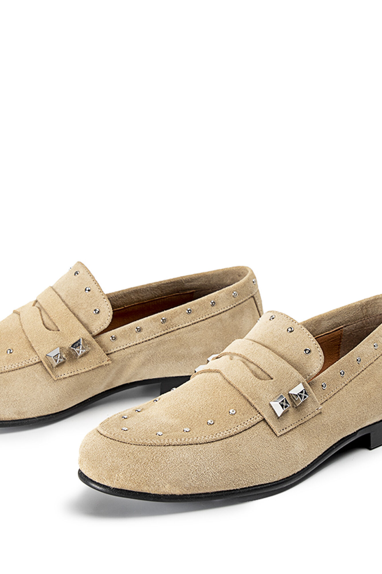 Mocassins Liana com detalhes em couro