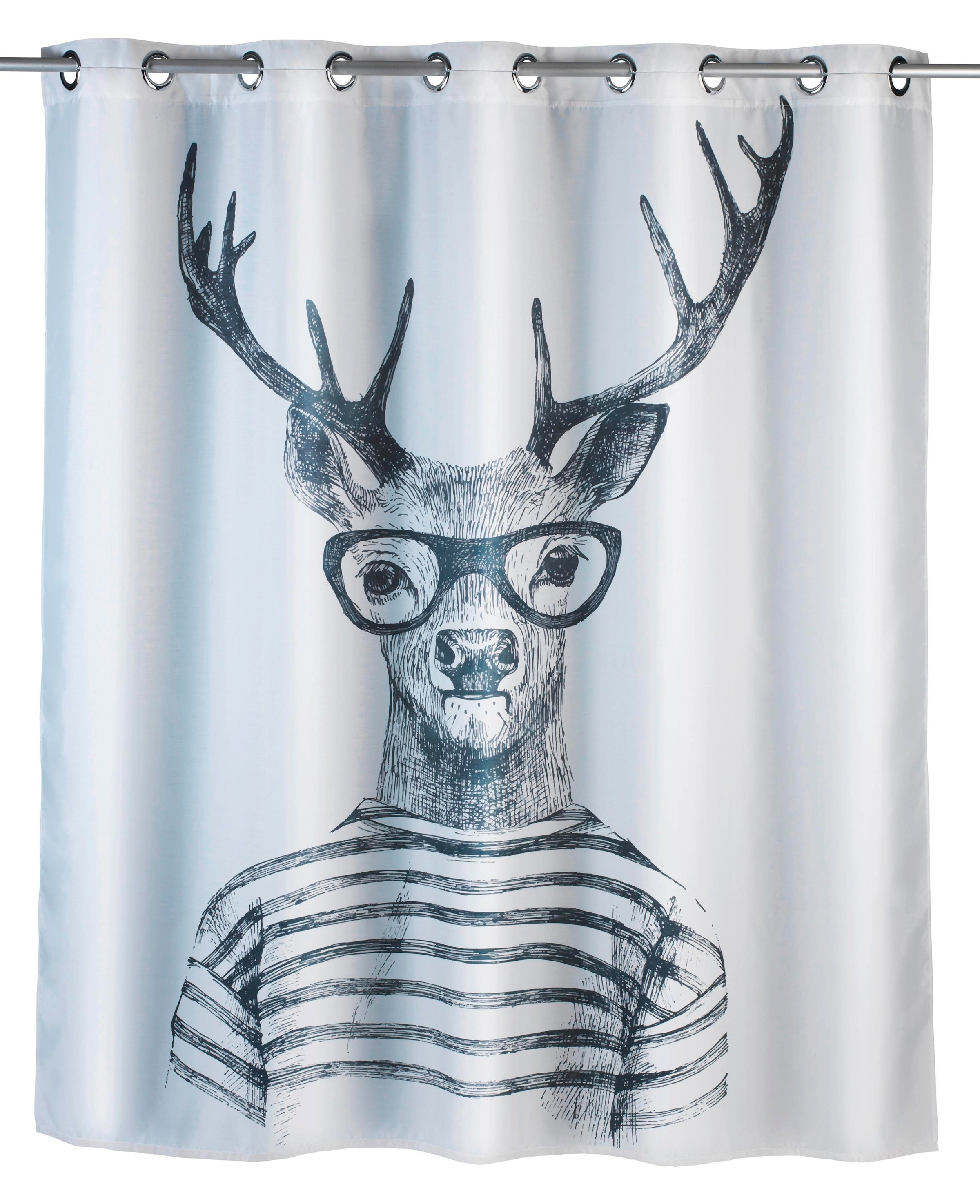 WENKO Duschvorhang »Mr. Deer« Breite 200 cm Höhe 180 cm