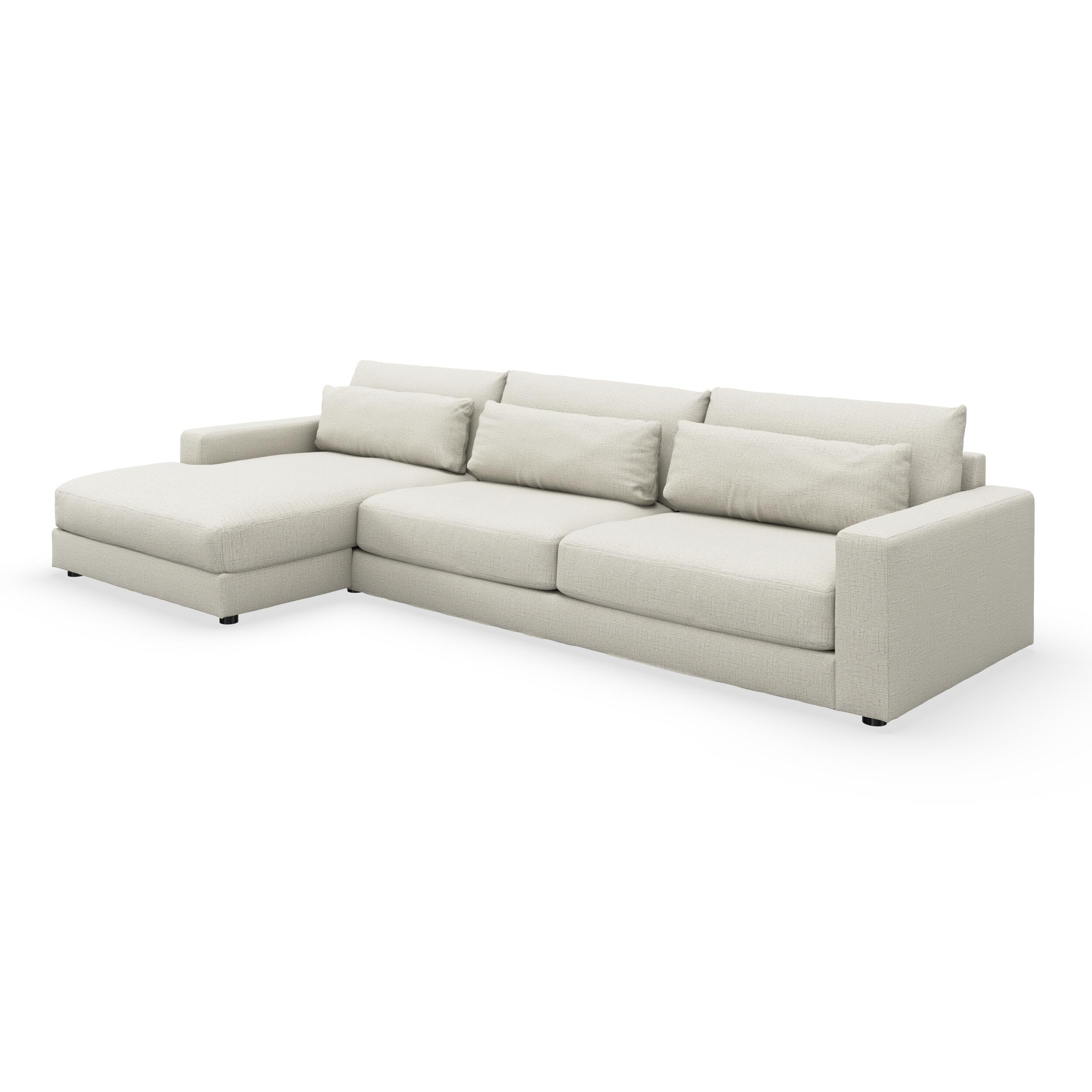 Halmstad venstrevendt sofa med chaiselong