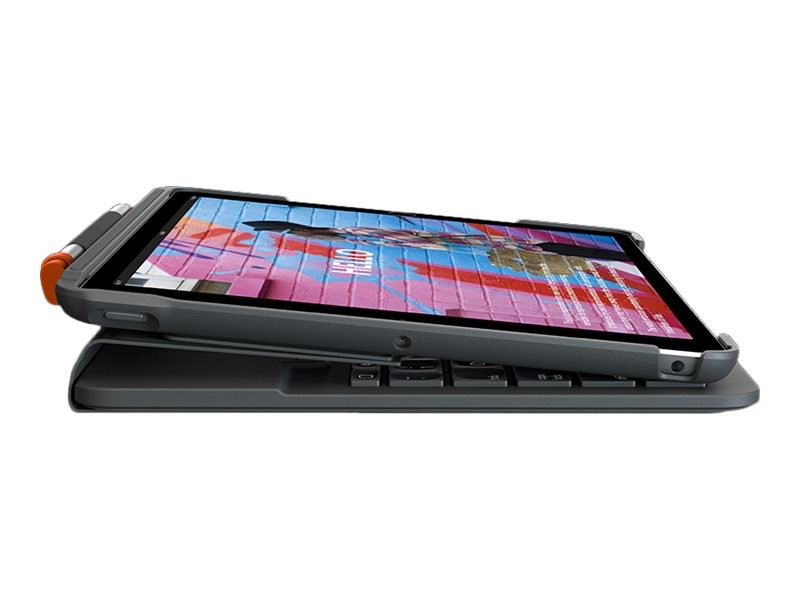 Logitech - Slim Folio for iPad 7-8-9th GRAPHITE