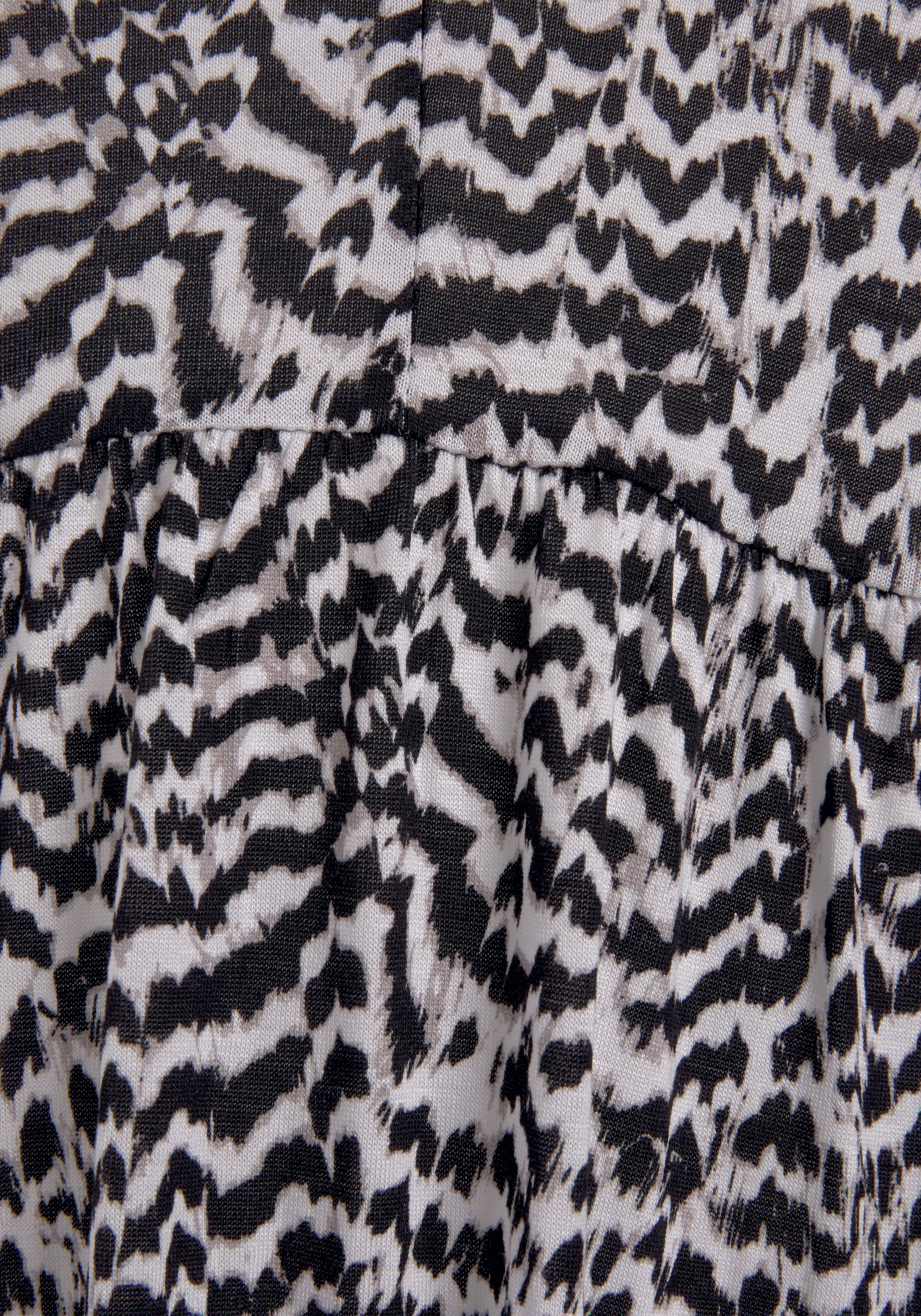 Vivance Jerseykleid mit Animalprint und V-Ausschnitt, 3/4-Ärmel, Sommerkleid, Strandkleid