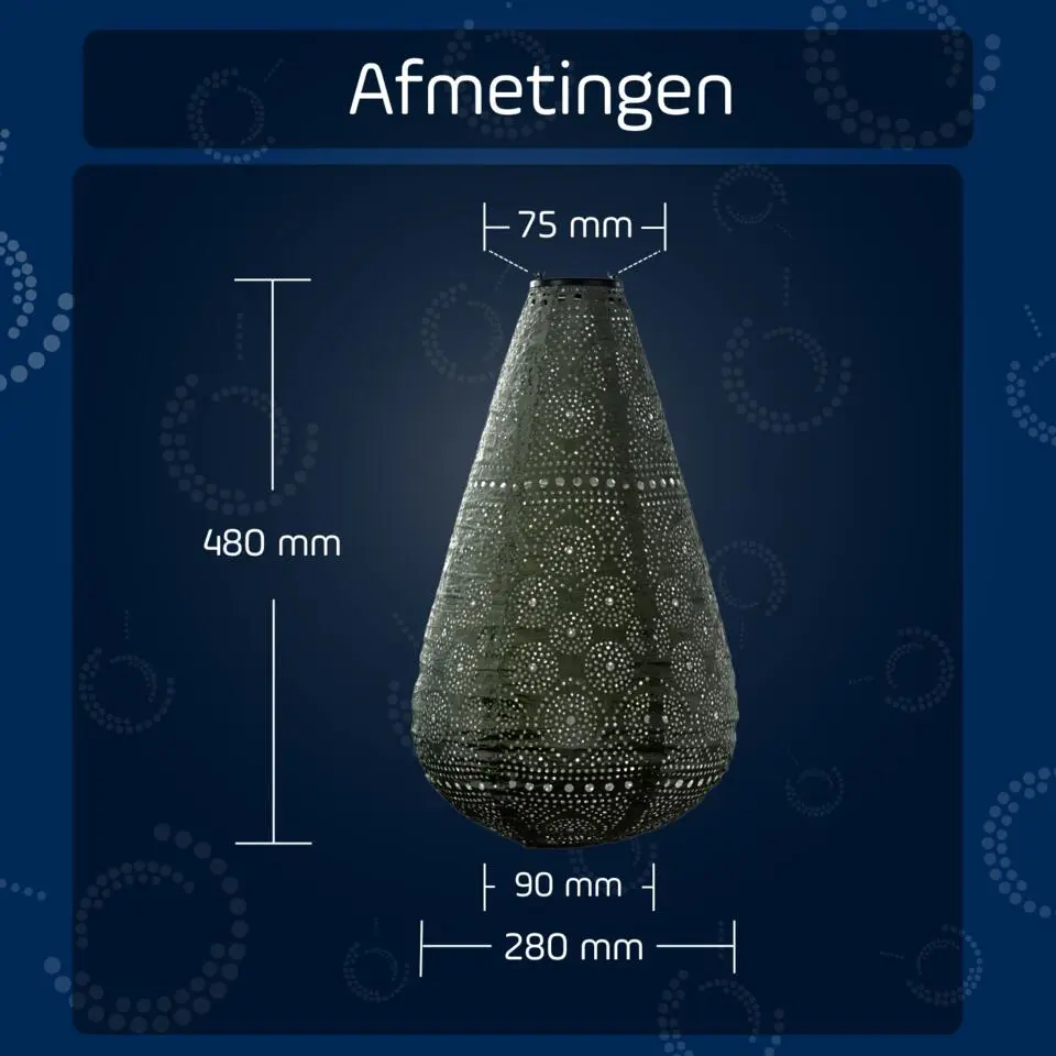 Lumiz Lampion op zonne energie - Solar tuinverlichting - Drop Set - 3 stuks