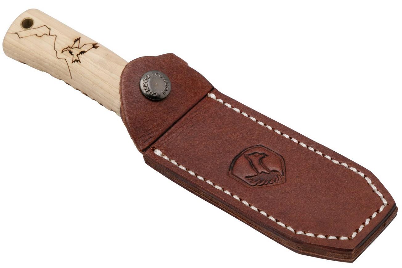 Condor Woodspirit Tracker CTK827-1.1SK, Blasted Satin Sandvik 14C28N, American Hickory, vaststaand mes, Jason Breeden design