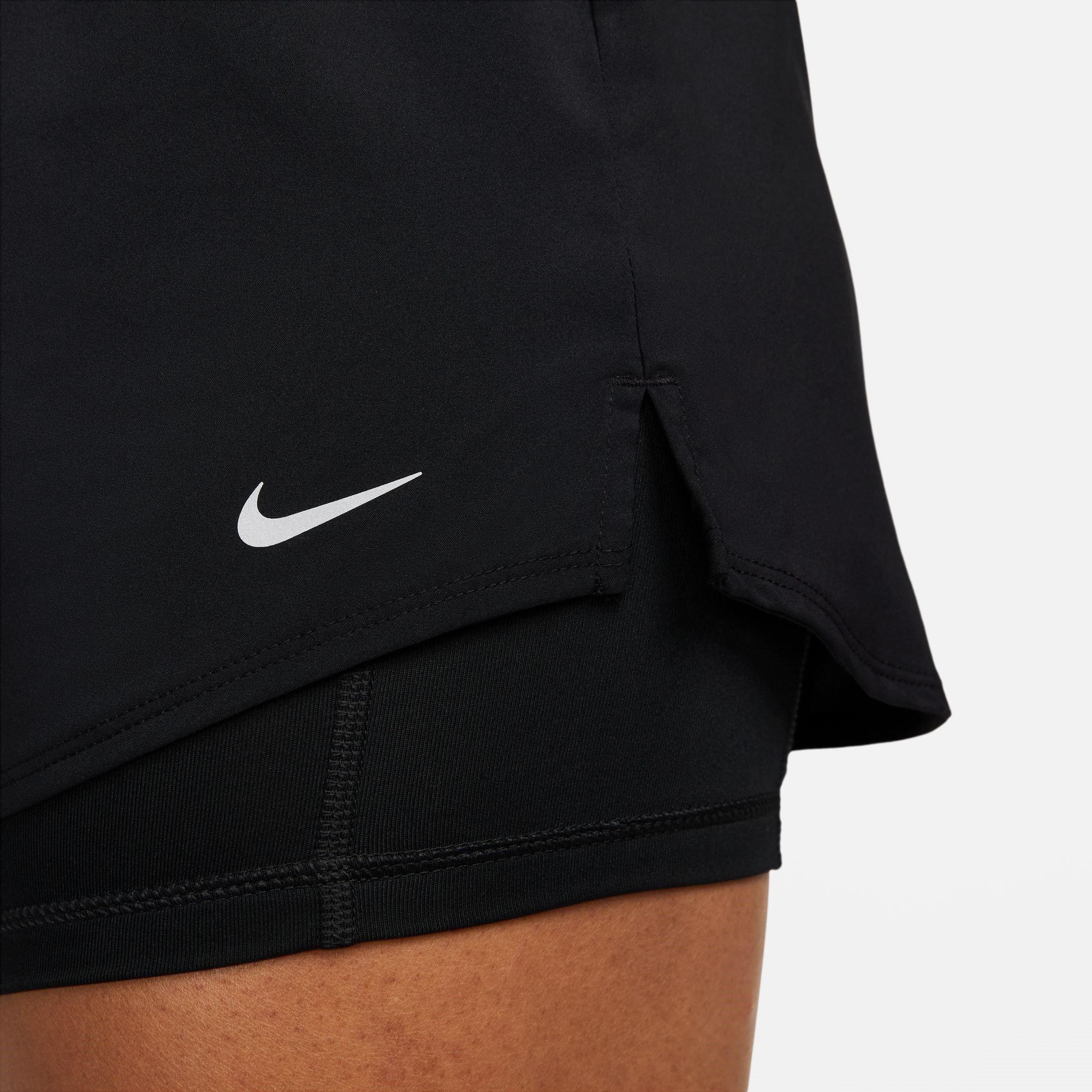 Nike One Womens Dri FIT Mid Rise 3 2 in 1 Shorts