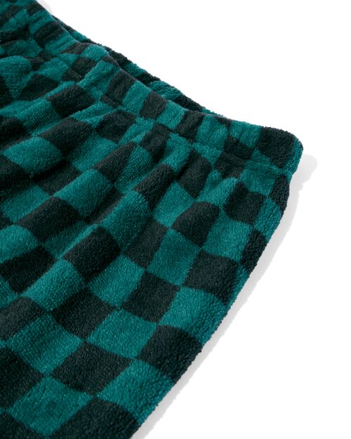 pyjama à carreaux en polaire pour enfant vert
