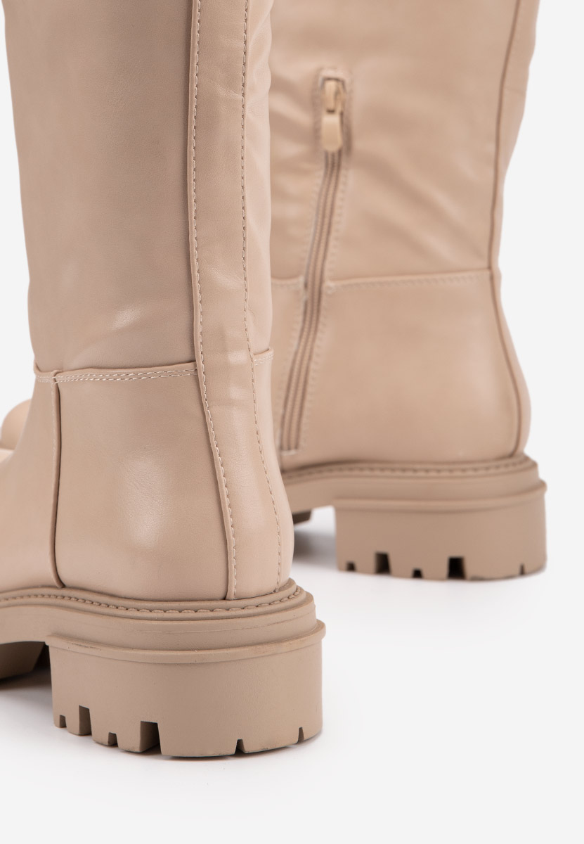 Bottes femme beige Mesora