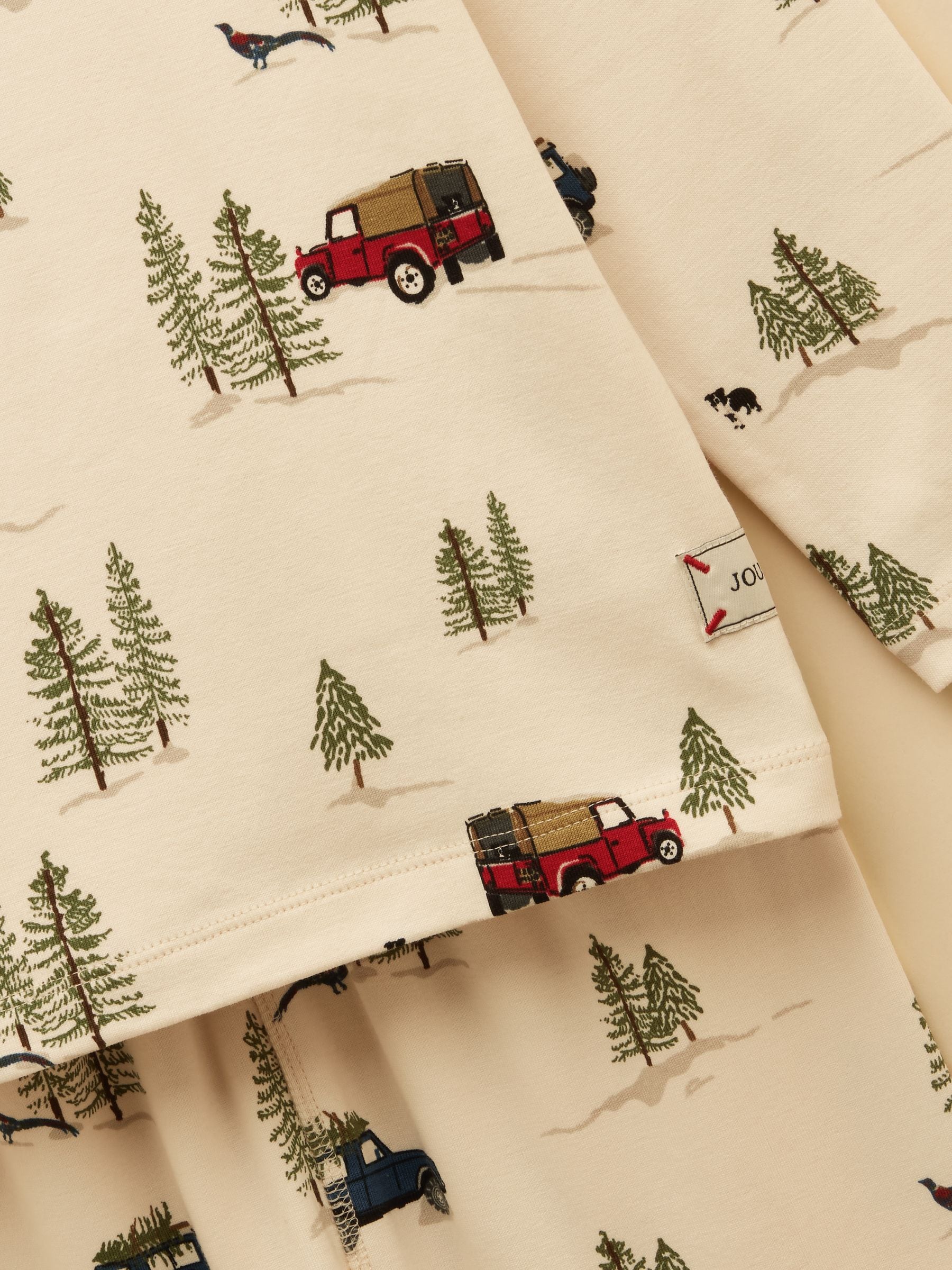 Crème - Joules Boys' Kipwell Long Sleeve Pyjama Set