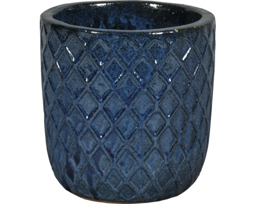 Lafiora Borneo koperen plantenpot, Ø 28 cm, H 26 cm, blauw