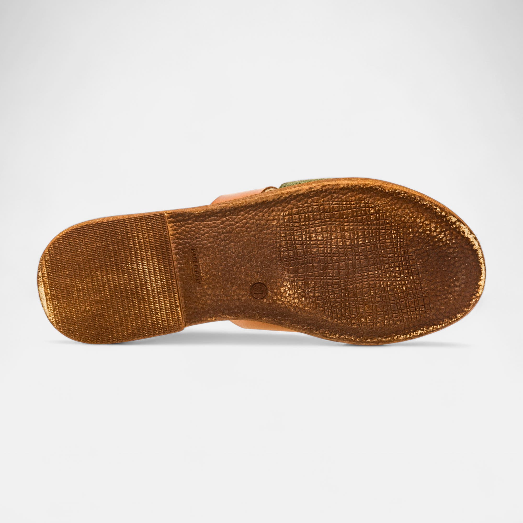 Mules Femme en cuir cognac