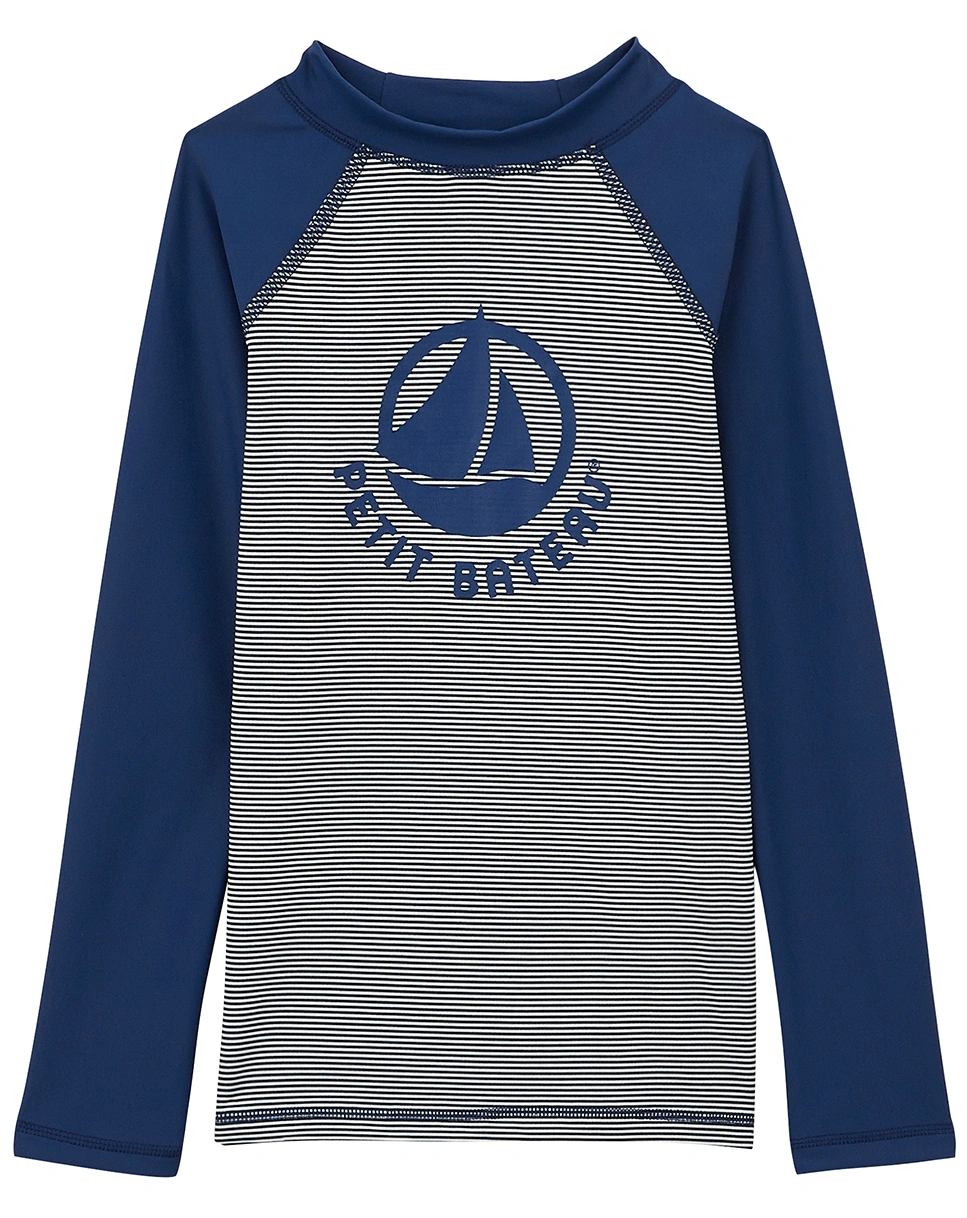 Langarm-Badeshirt UV-PROTECT in medieval/marshmallow
