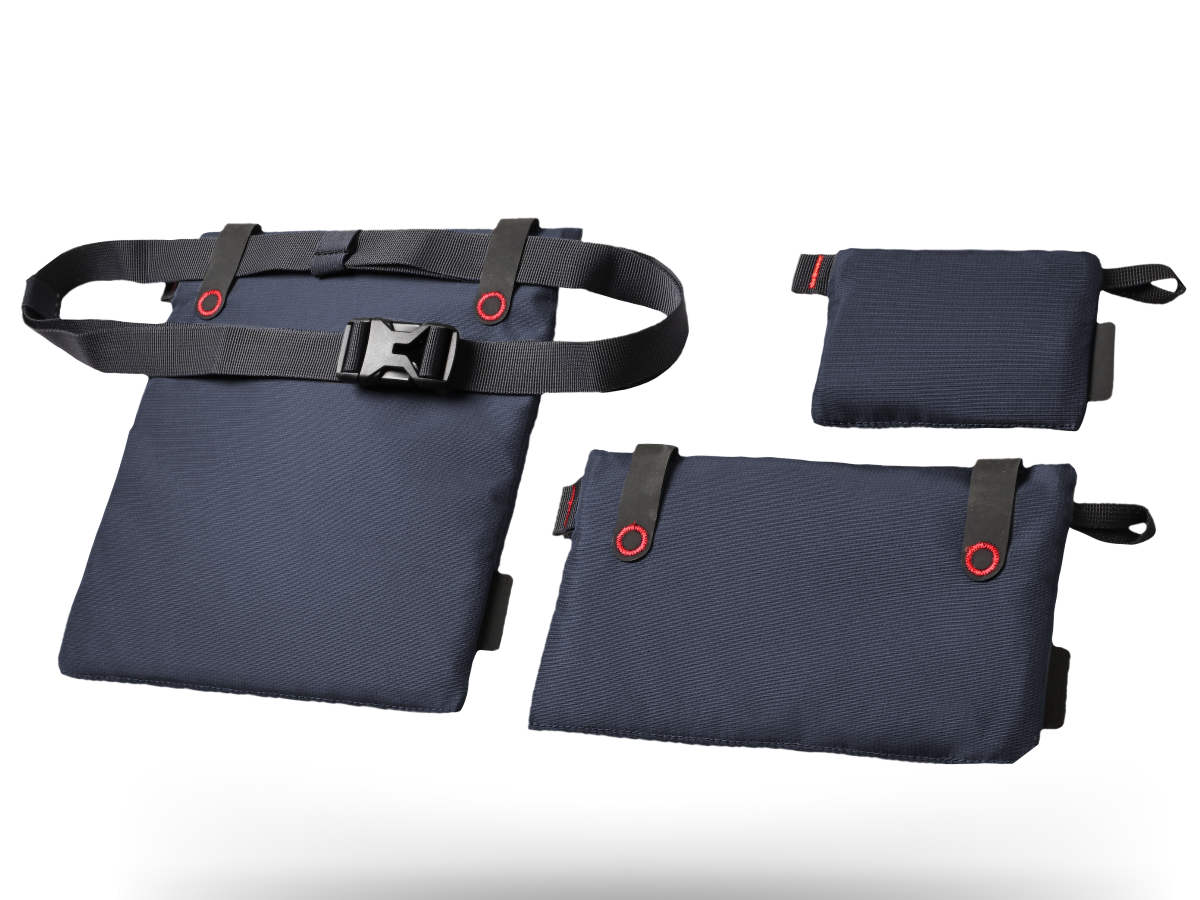 Nordkamm Etamin Blue tasjes - Set van 3