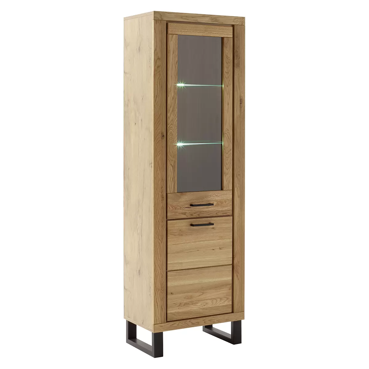 Vitrine Kambo Eiche,schwarz