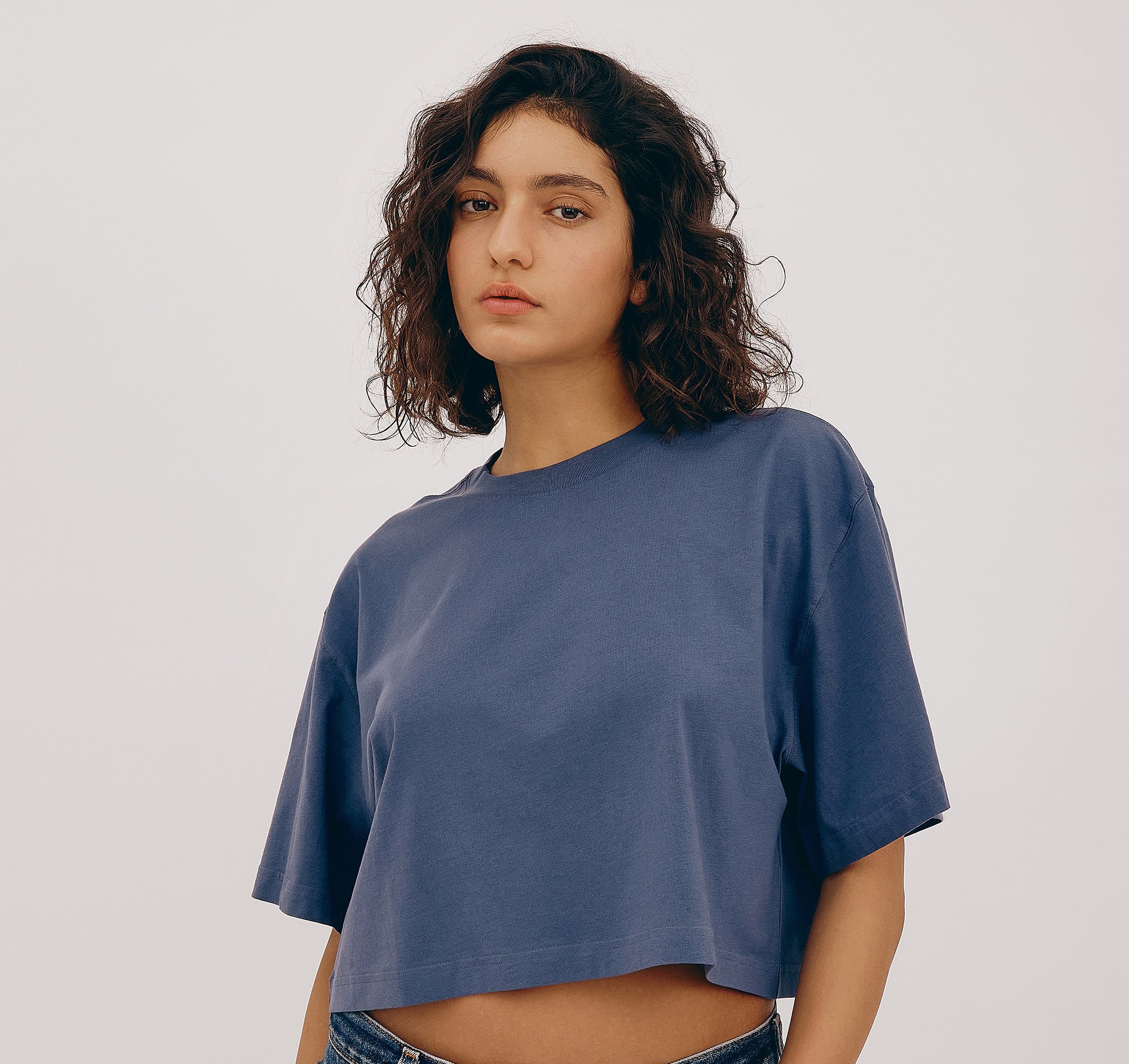 ORGANIC COTTON<br>True Boxy Crop Tee
