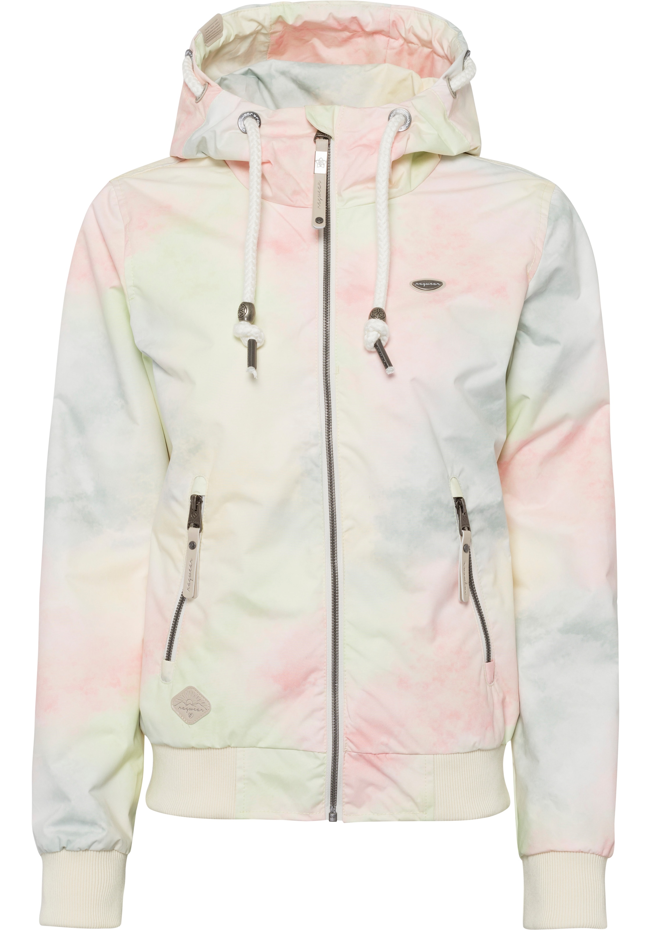 Ragwear Funktionsjacke »NUGGIE OMBRE O« mit Kapuze Übergangsjacke aus wasserabweisendem Material