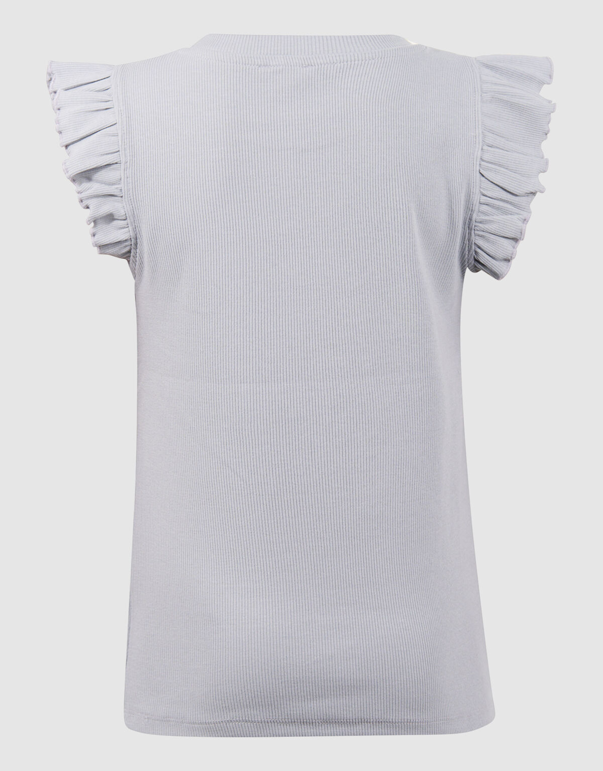 Ruffle Heart Top Lichtgrijs