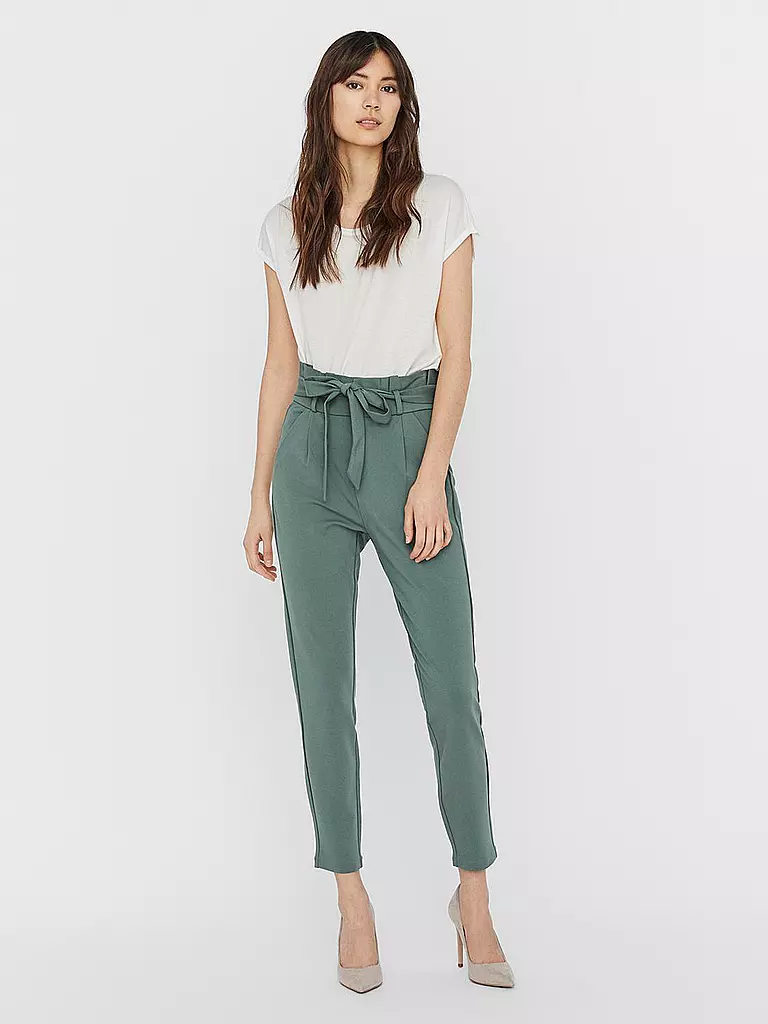 VERO MODA Highwaist Hose Loose Fit VMEVA grün