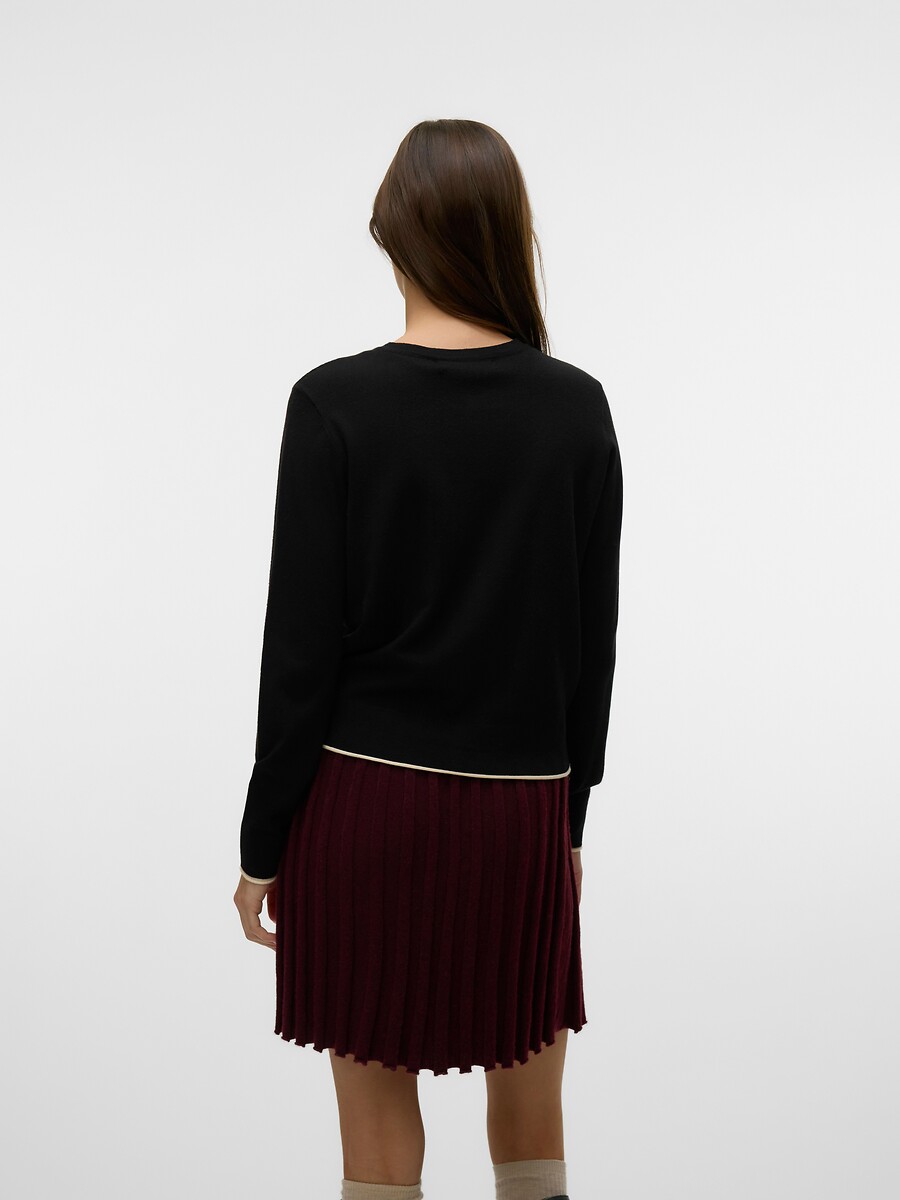 VERO MODA<br>Cardigã com decote redondo e fechamento por botões