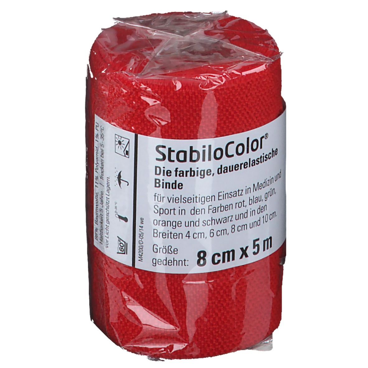 BORT StabiloColor® Binde 8 cm x 5 m rot