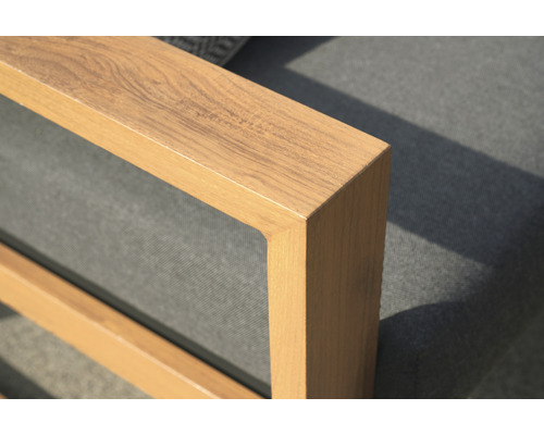 Garden Place Jane 5-persoons tuinmeubelset bestaande uit: tafel, 2 fauteuils, bank, inclusief kussens, aluminiumgrijs