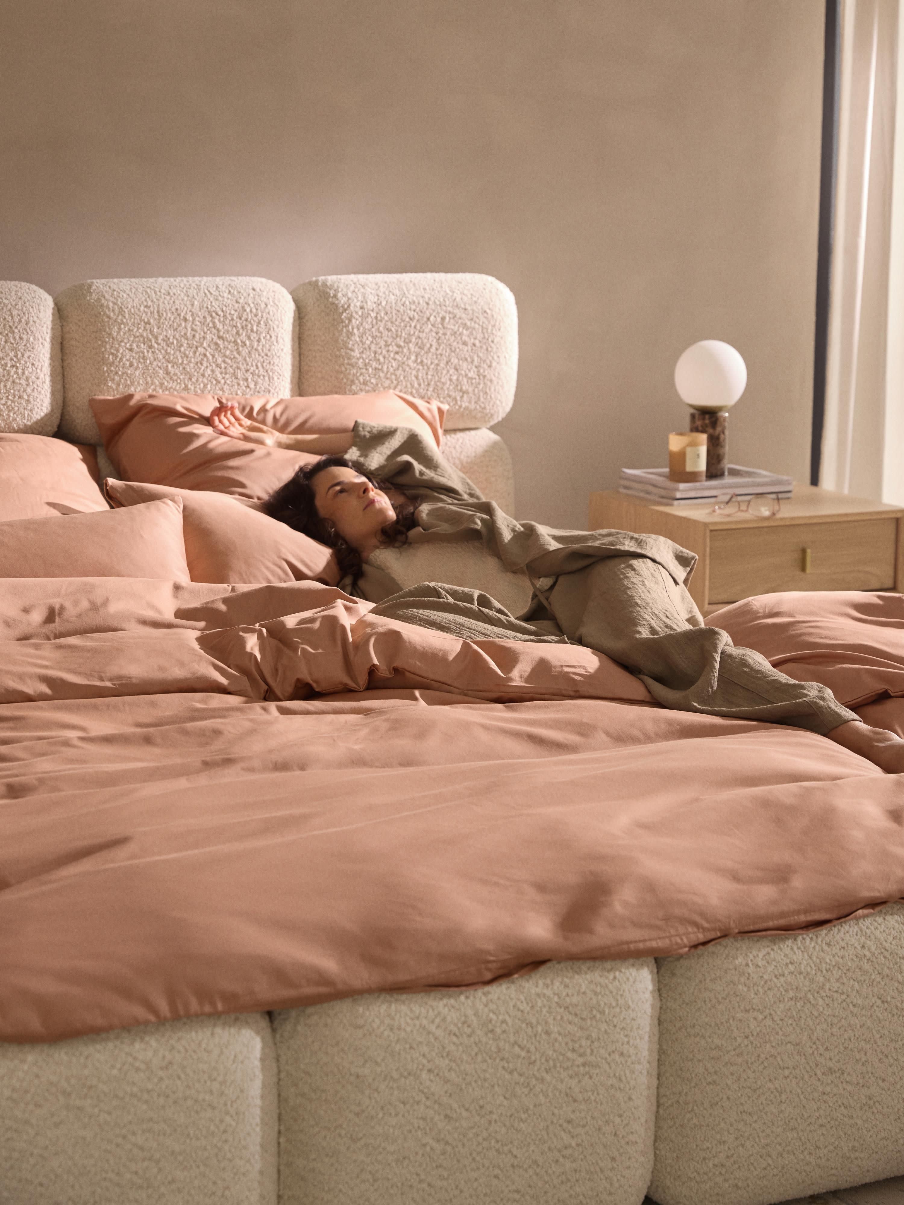 Katoensatijnen dekbedovertrek Comfort