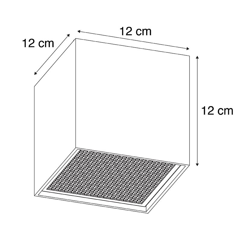 Design opbouwspot wit GU10 111mm - Box Honey