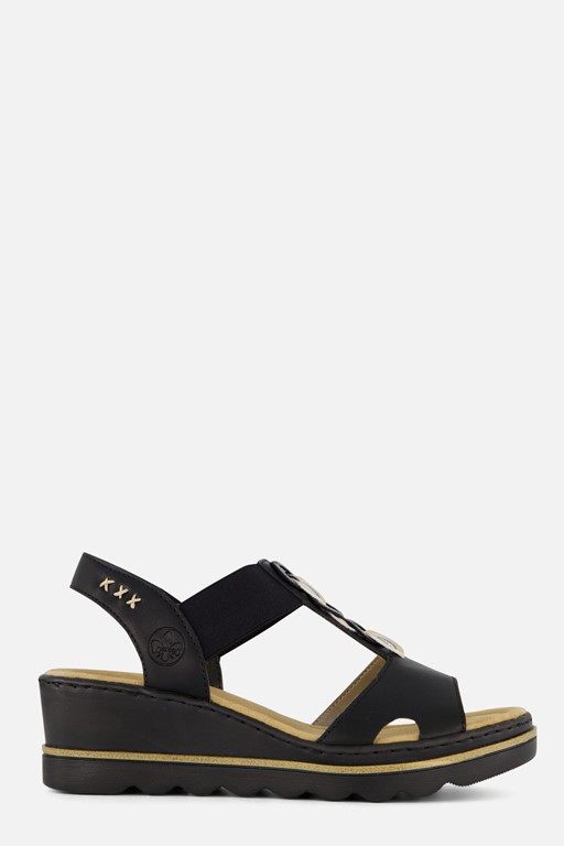 Rieker Sandalen zwart Synthetisch