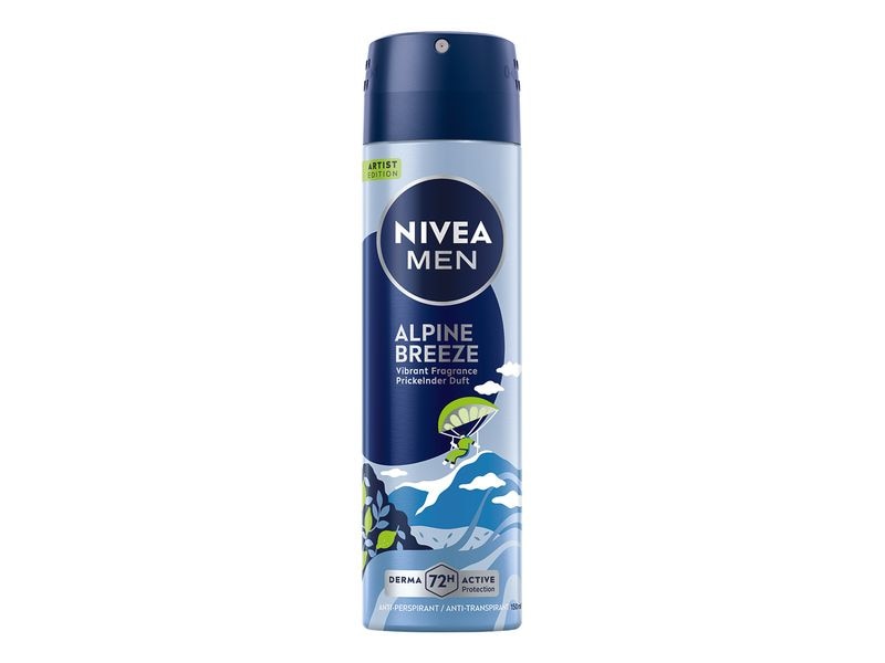 NIVEA MEN Deo Spray Alpine Breeze 150 ml Bietet 72h Schutz mit einem lebendigen Duft