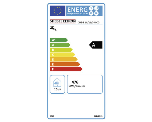 Stiebel Eltron DHB-E 18/21/24 LCD Elektronische doorstroomverwarmer 18 kW, 21 kW, 24 kW