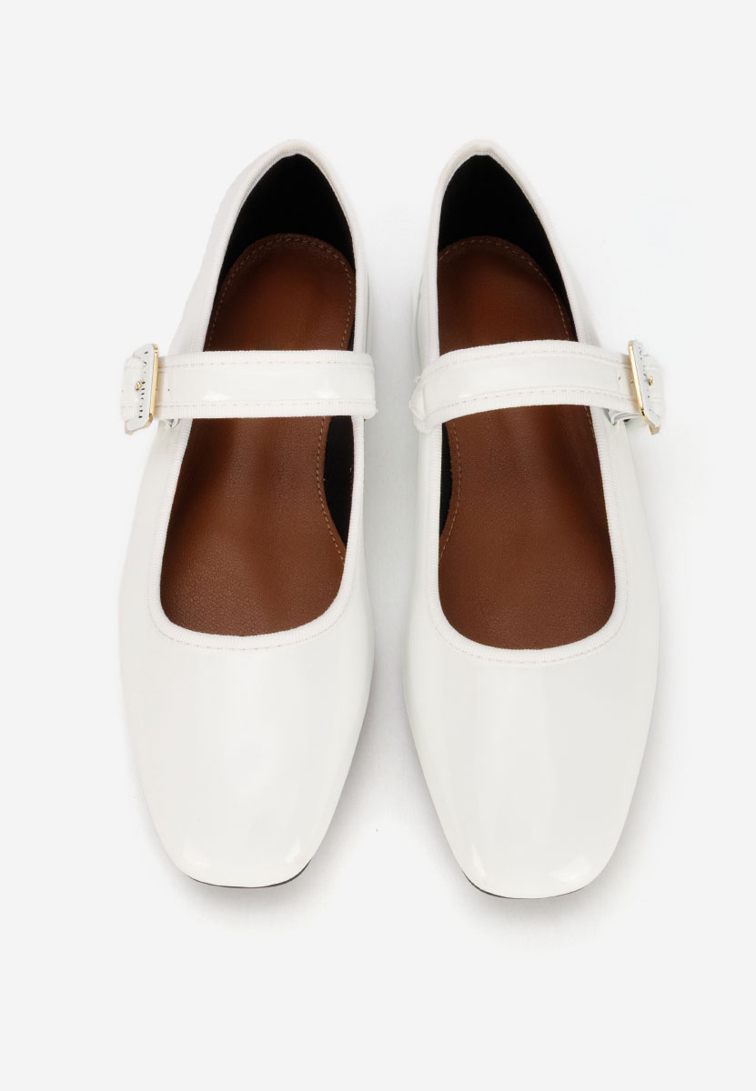 Ballerines à bride blancs Saleia