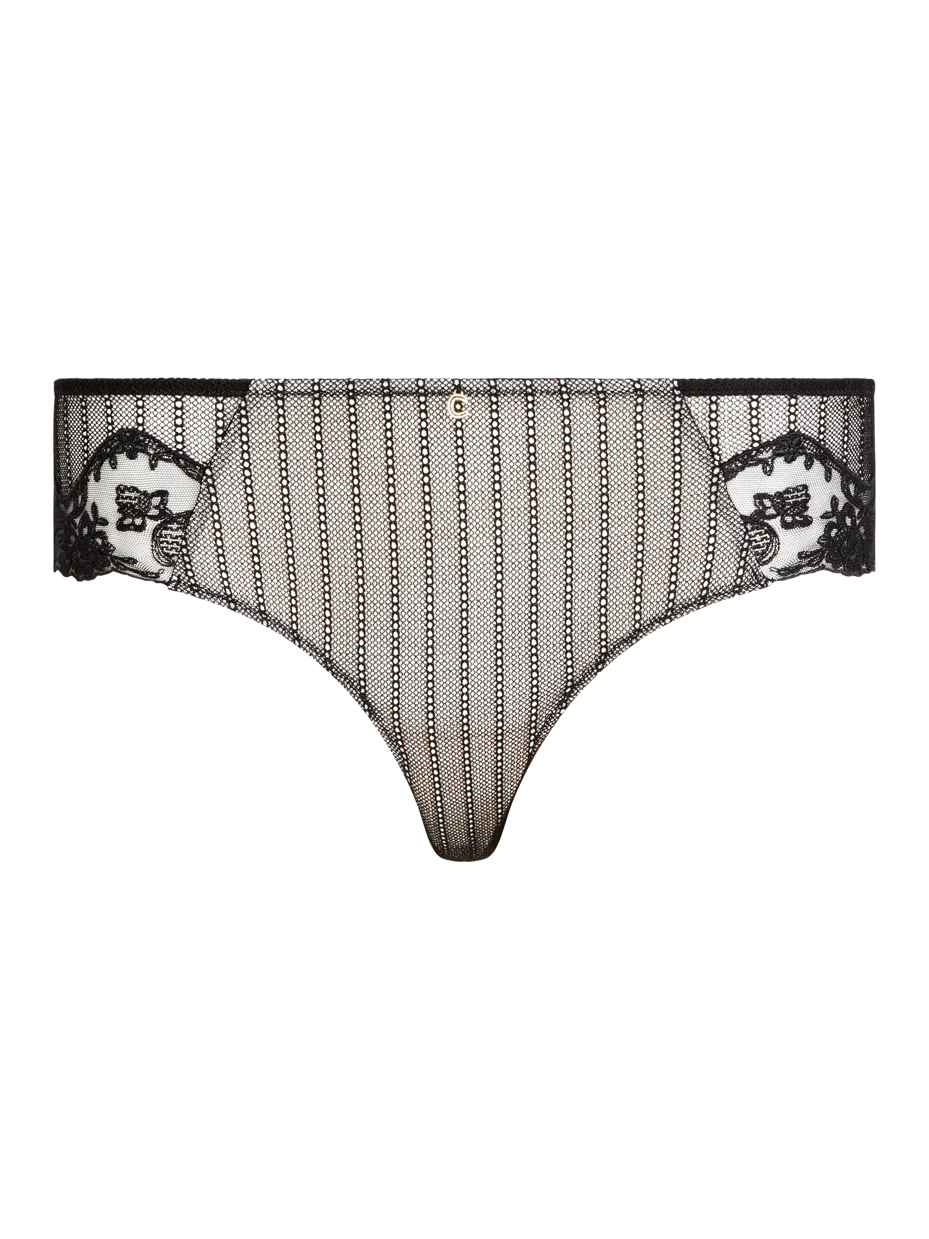 CABARET SAUVAGE - Shorty dégagé broderie | Noir