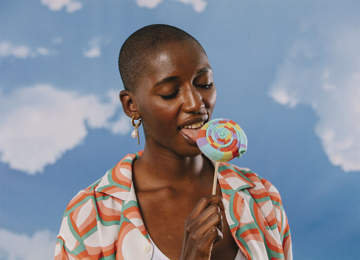 Eat My Socks Strømper - Sweet Lollipop Multi