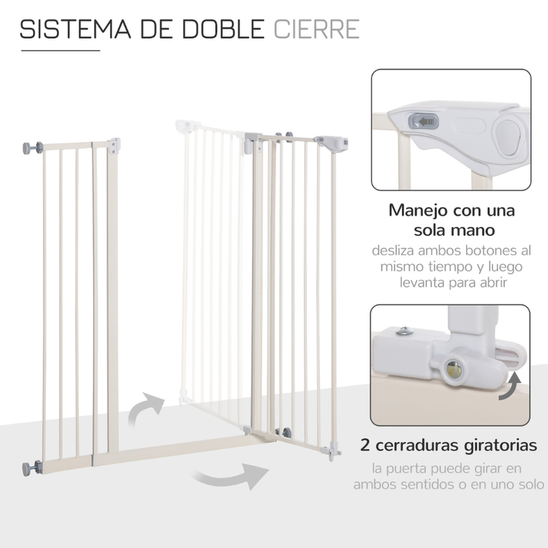 Barreira de segurança branca para portão de animais de estimação PawHut