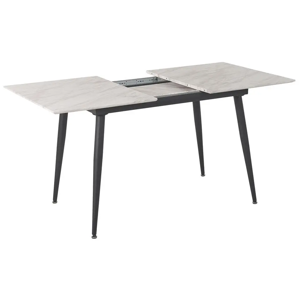 EFTALIA - Uitschuifbare eettafel - Wit - 80 x 120/150 cm - MDF