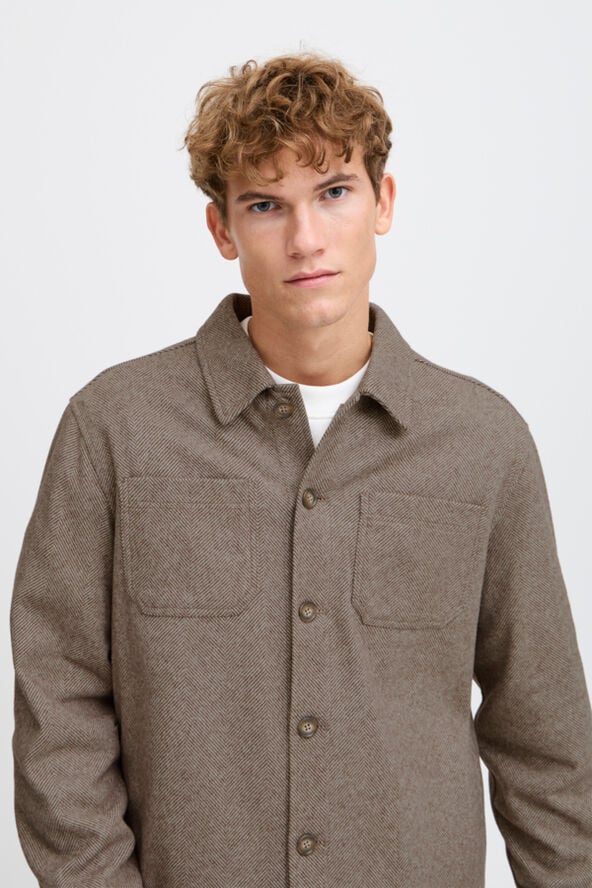 Casual Friday CFGIBSON herringbone jacket Silver mink melange