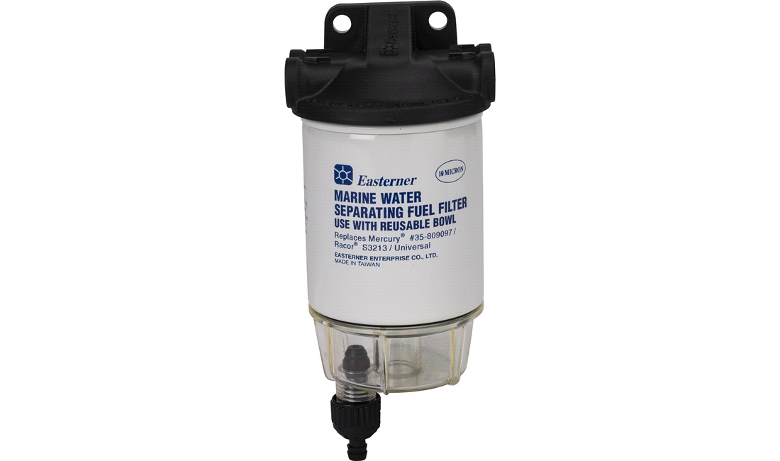 Benzin filter 10 micron, komposit top, klar bund